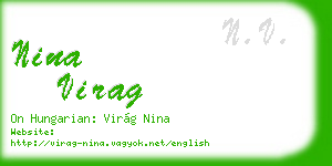 nina virag business card