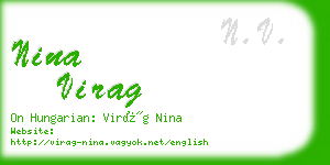 nina virag business card
